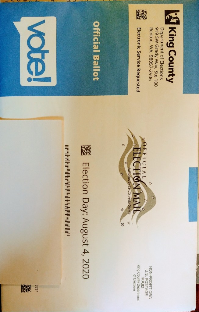 WA state mail in ballot.