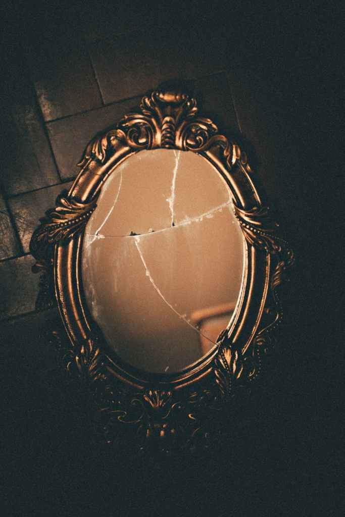 A broken mirror... A reflection of me right now.