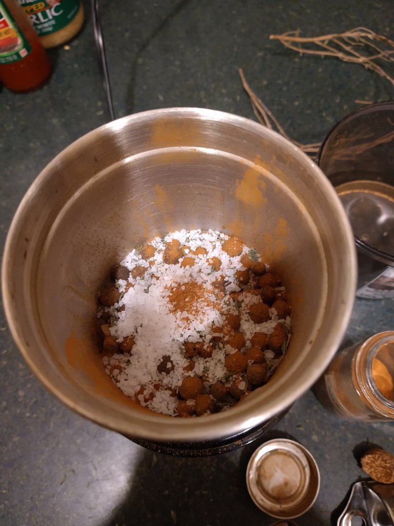 Picture of spices in grinder