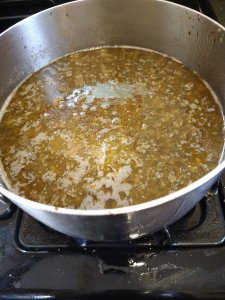 This is what your finished cannabutter will look like.