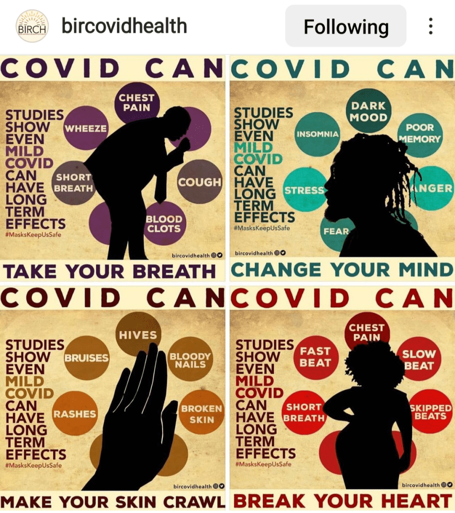 Covid can: Take your breath, change your mind, make your skin crawl, break your heart