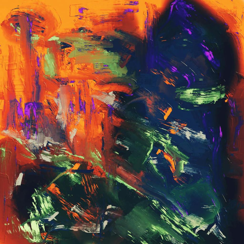 An abstract painting representing how I don't know how I feel in this post.